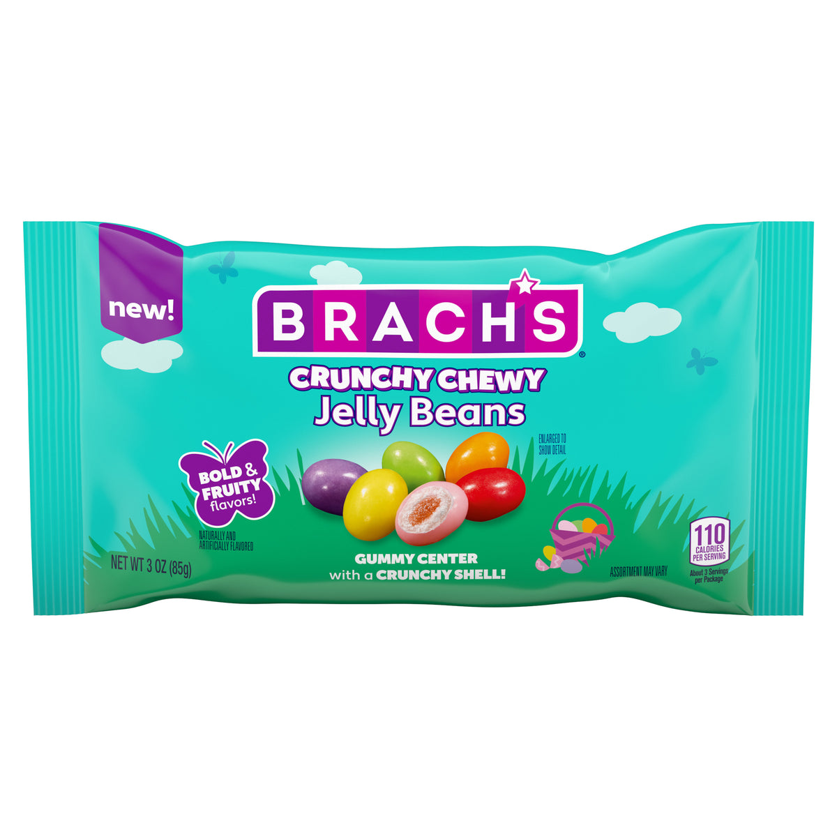 Brach's Crunchy Chewy Jelly Beans, 3oz, 12ct