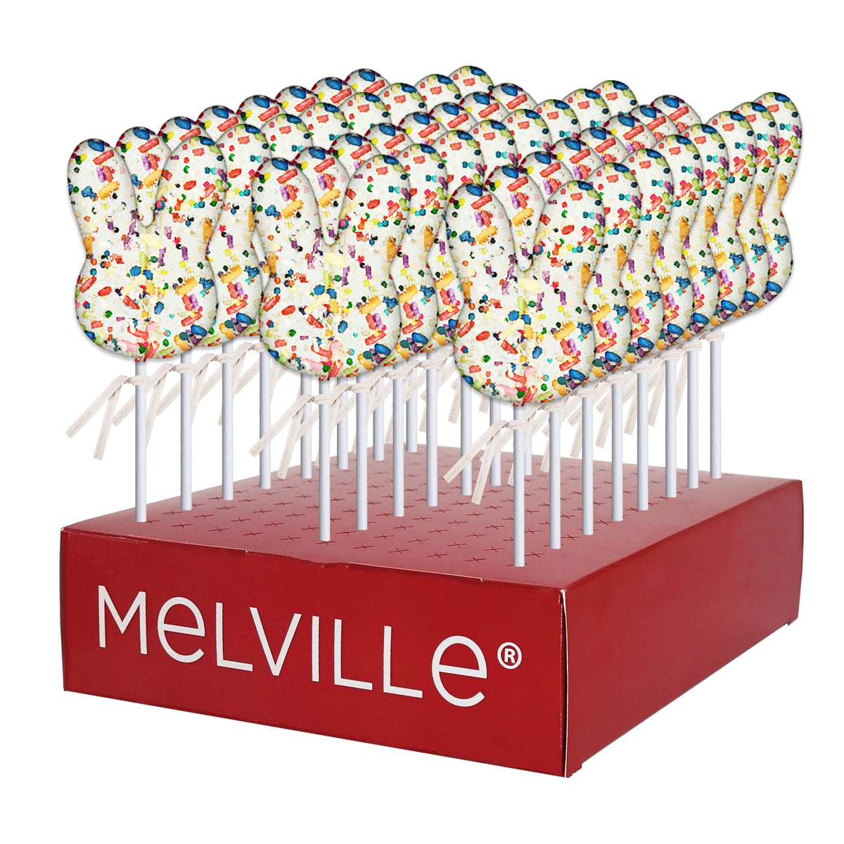 Easter Funfetti Bunny Face Lollipop, 1.3oz, 24ct Display