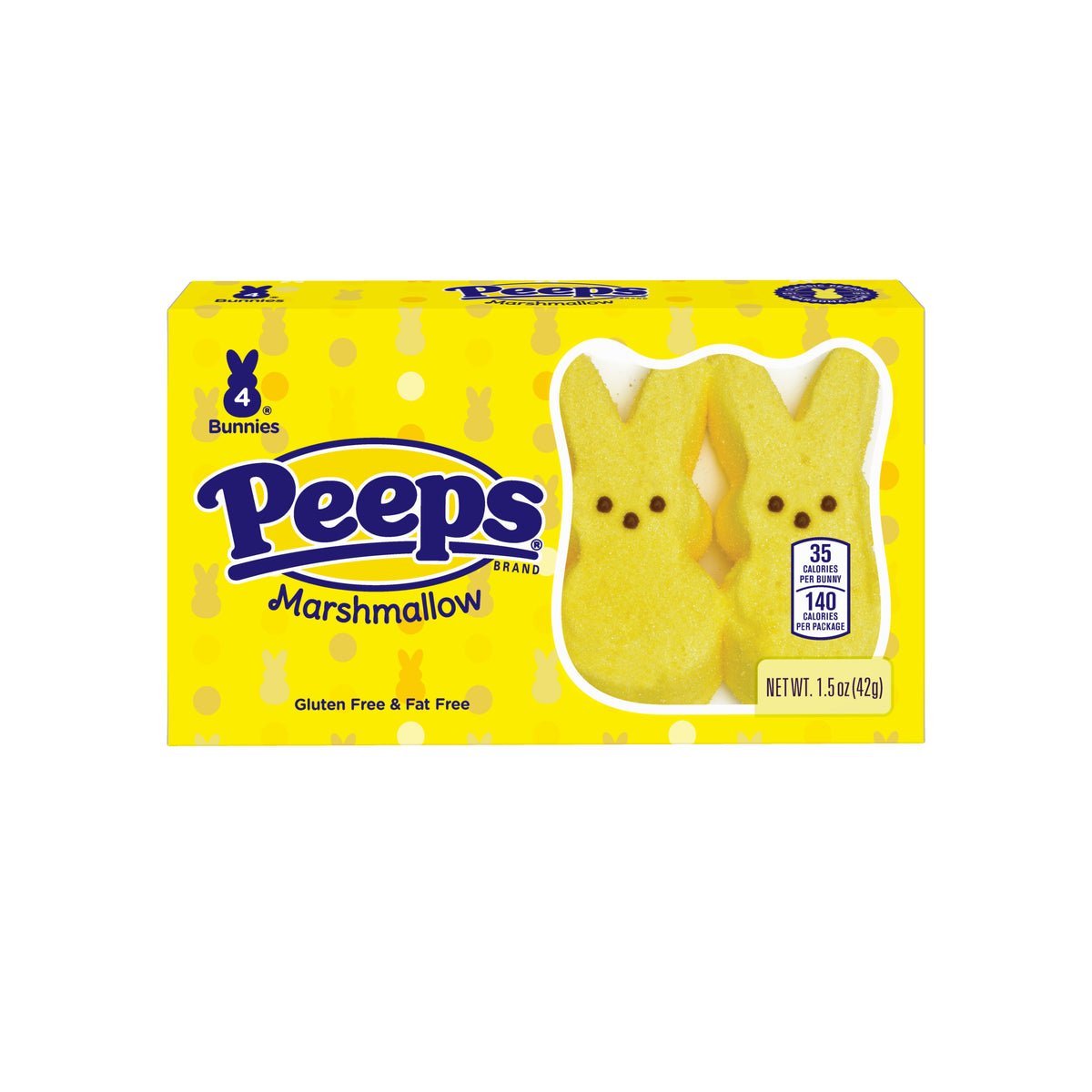 PEEPS 4ct Yellow Marshmallow Bunnies, 24ct