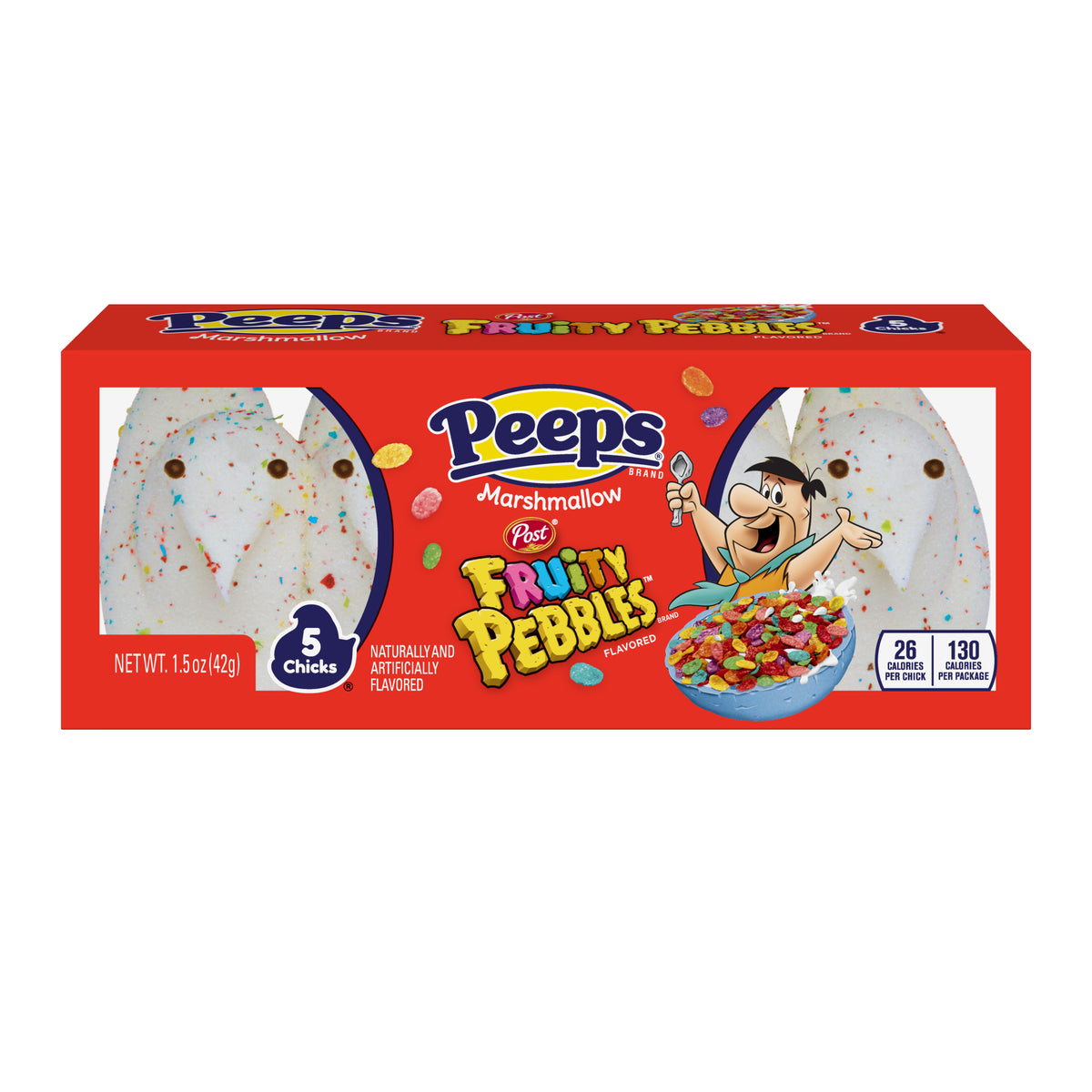 5ct PEEPS Fruity Pebbles Marshmallow Chicks, 24ct