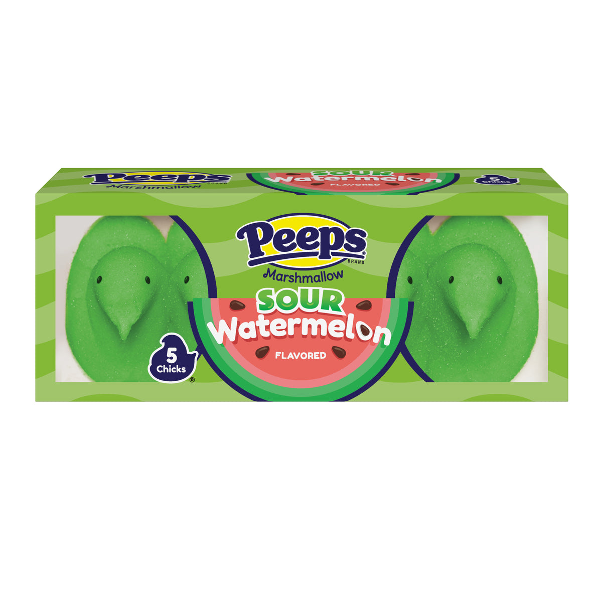 5ct PEEPS Sour Watermelon Marshmallow Chicks, 24ct