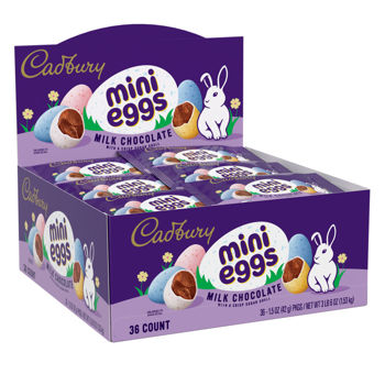 Cadbury Candy Coated Mini Eggs, 1.5oz, 36ct