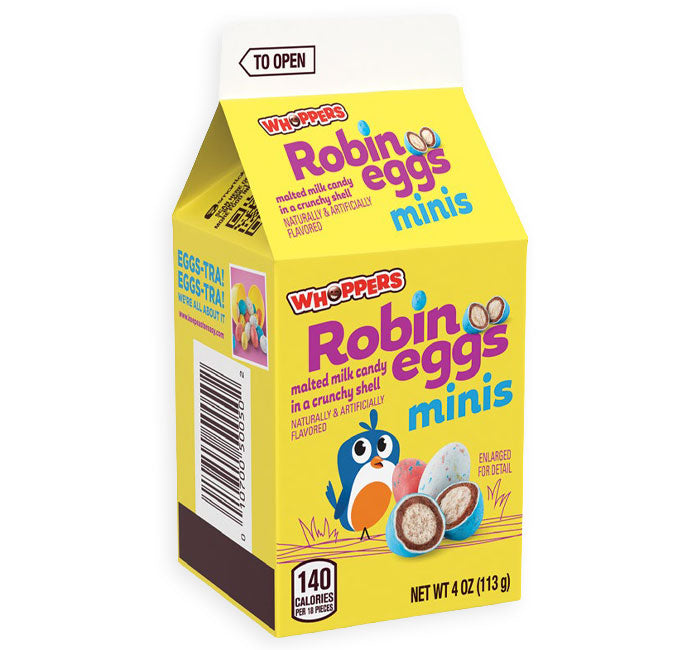 Whoppers Mini Robin Eggs Mini Carton, 4oz, 15ct