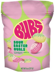 Bubs Sour Easter Ovals Combo Bag, 8oz, 24ct