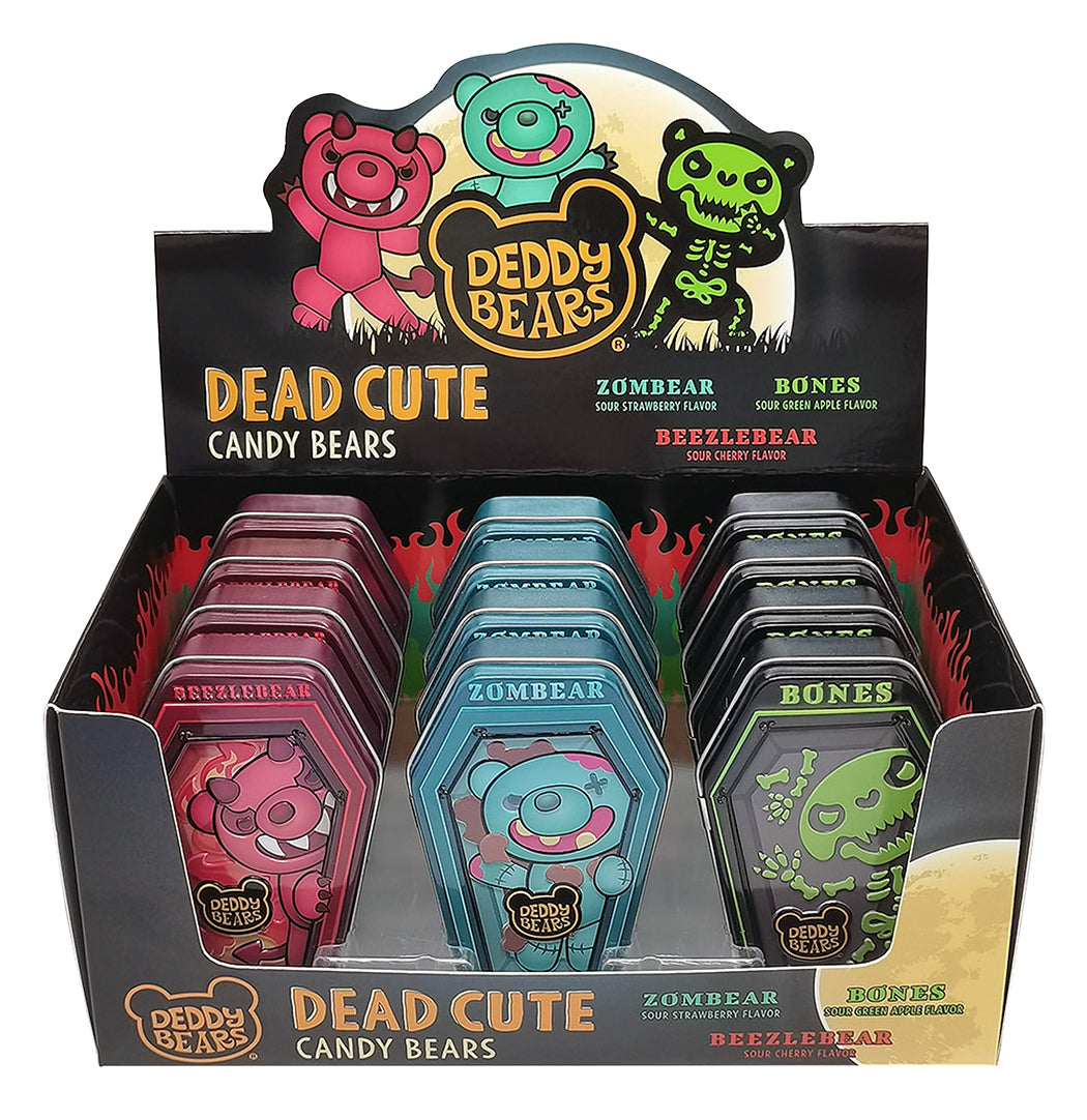 Deddy Bears Dead Cute Candy Bears Candy Tin, 12ct
