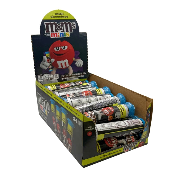 M&Ms Milk Chocolate Minis Halloween Mega Tube, 1.77oz, 24ct
