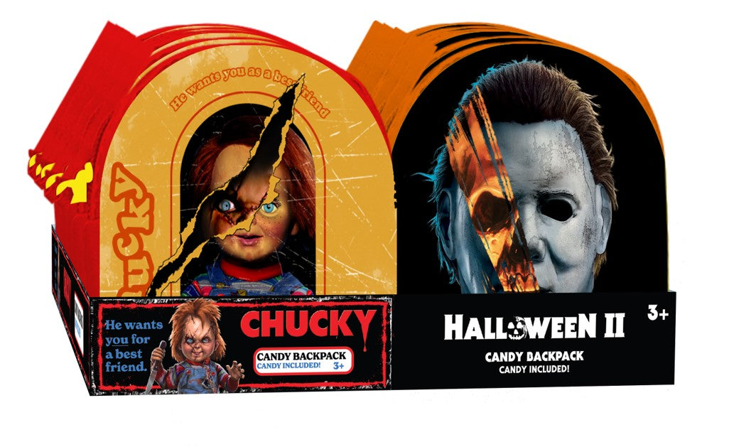 Chucky & Michael Myers Mini Candy Backpacks, 12ct