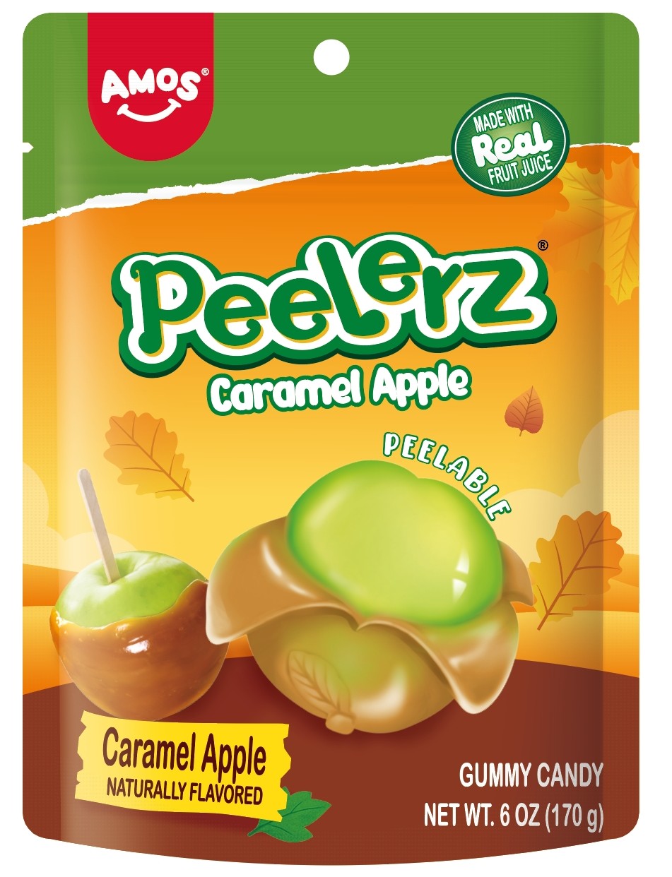 Amos Halloween Peelerz Gummy Caramel Apple 6oz, 12ct