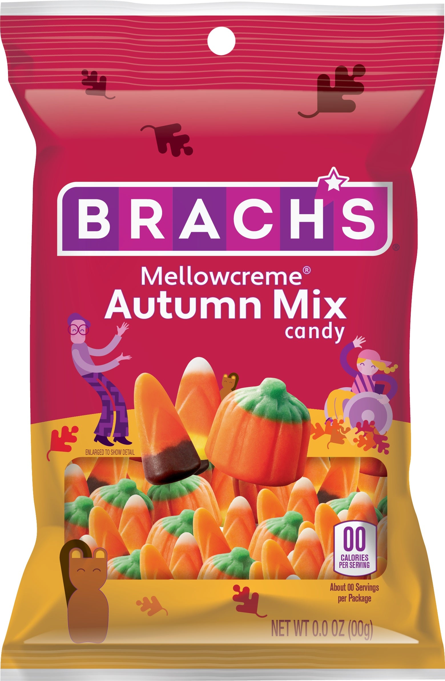 Brach's Autumn Mix Peg Bag, 4.2oz, 18ct