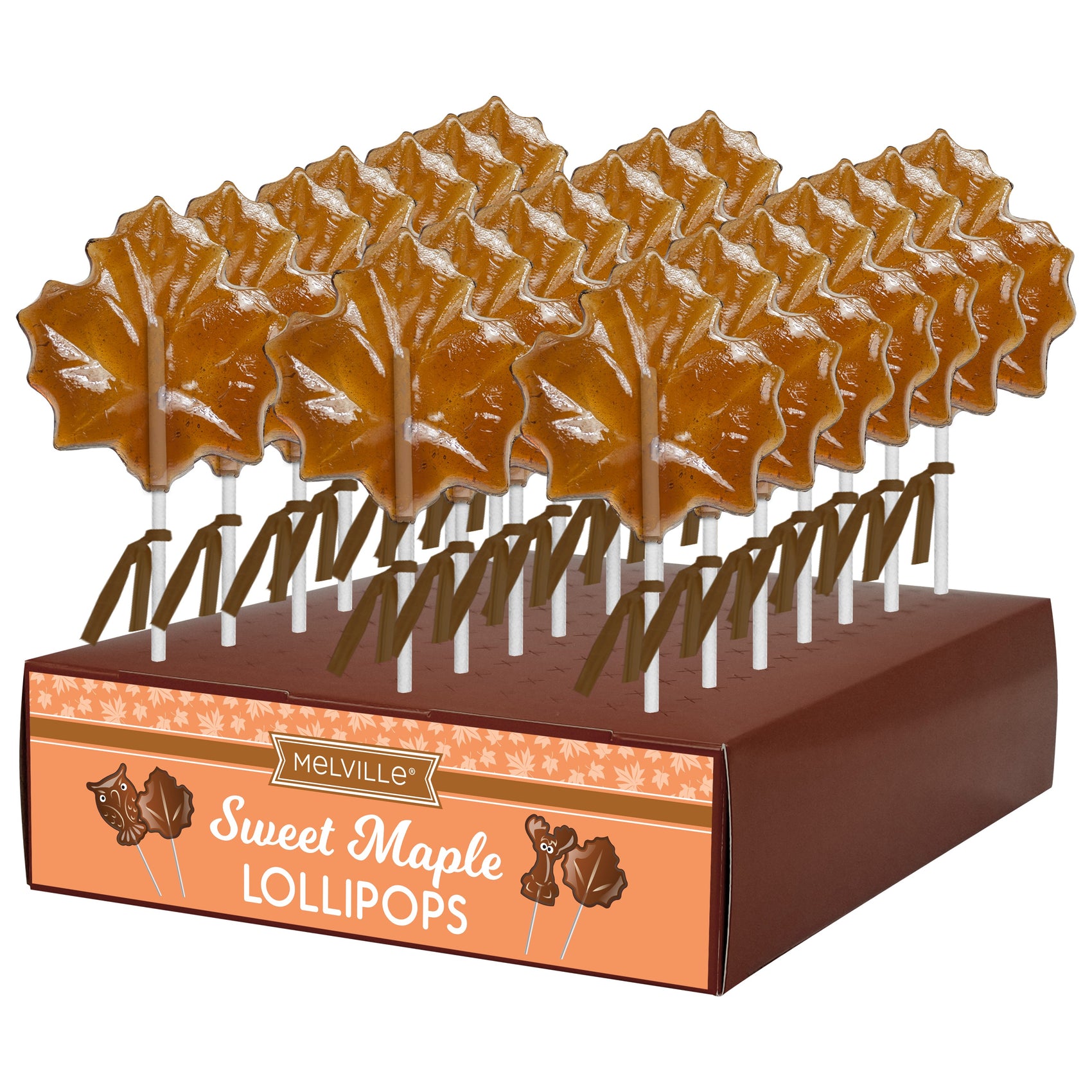 Maple Leaf Lollipop Display, 24ct