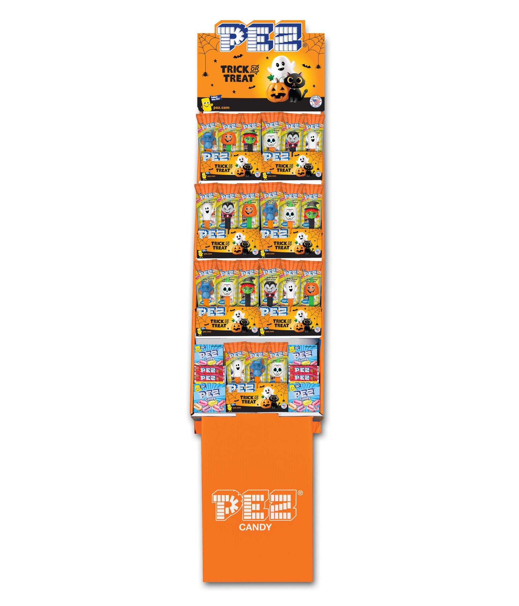 Pez Poly Shipper - Halloween Assortment, 108ct