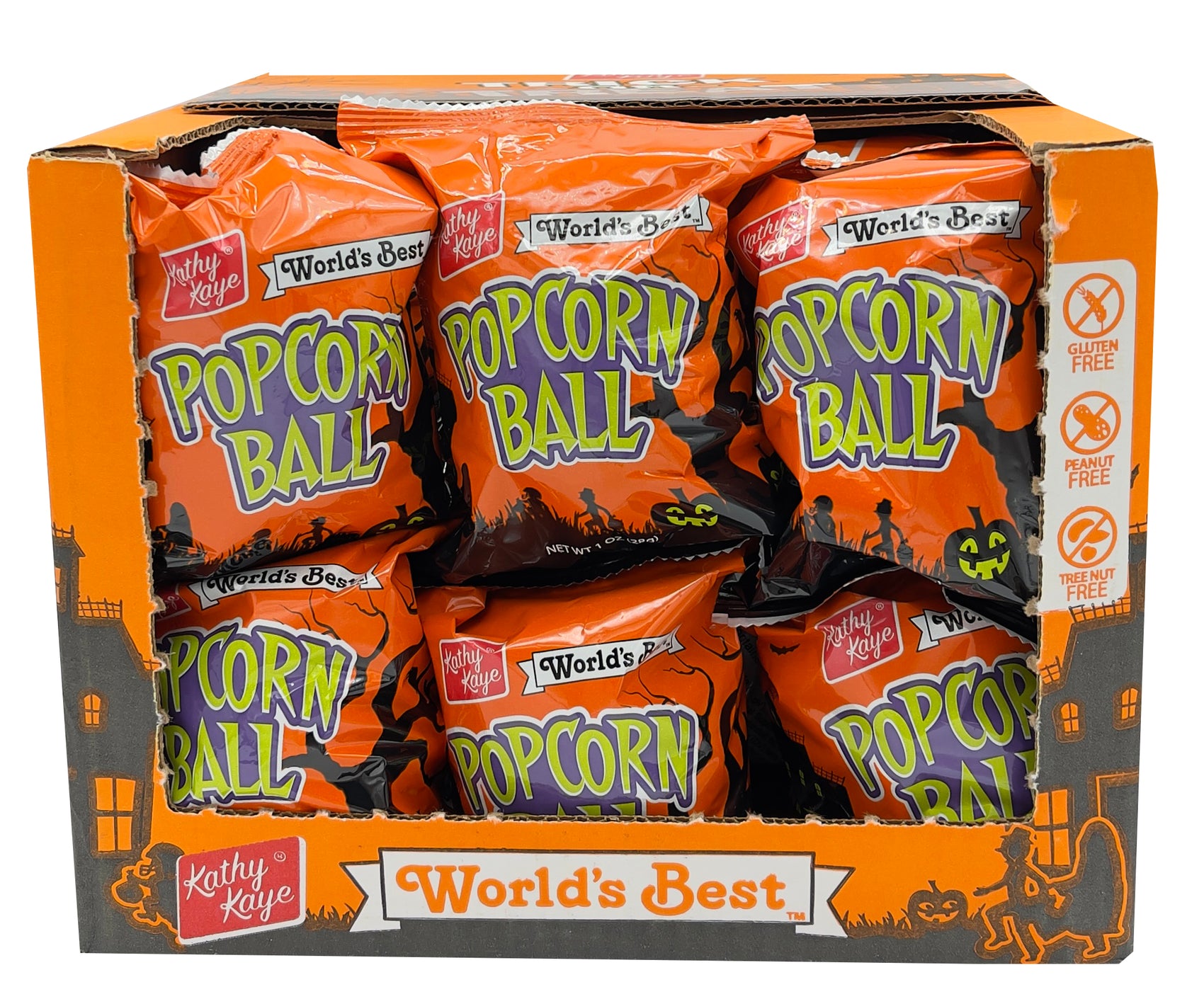 Halloween Popcorn Ball 1oz, 18ct