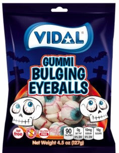 Vidal Gummi Bulging Eyeballs 4.5oz Peg Bag 14ct