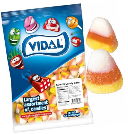 Vidal Gummi Candy Corn 4.4lb Bulk Bag