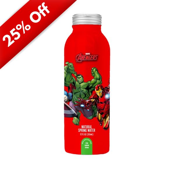 Marvel Avengers Natural Spring Water Aluminum 12ct