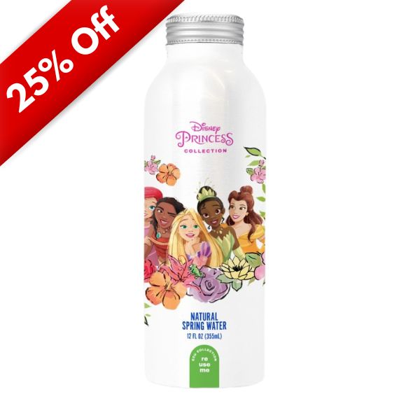 Disney Princess Natural Spring Water Aluminum 12ct