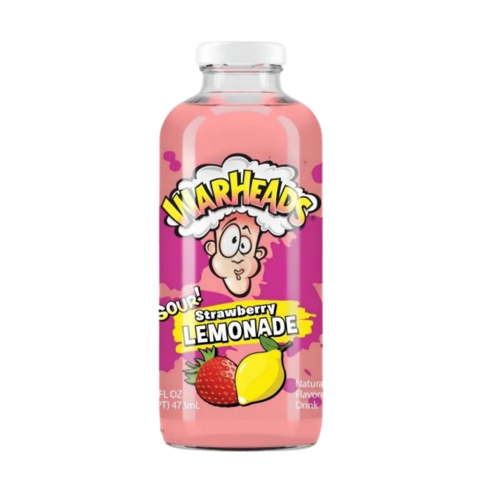 Warheads Sour! Strawberry Lemonade, 16oz glass, 12ct