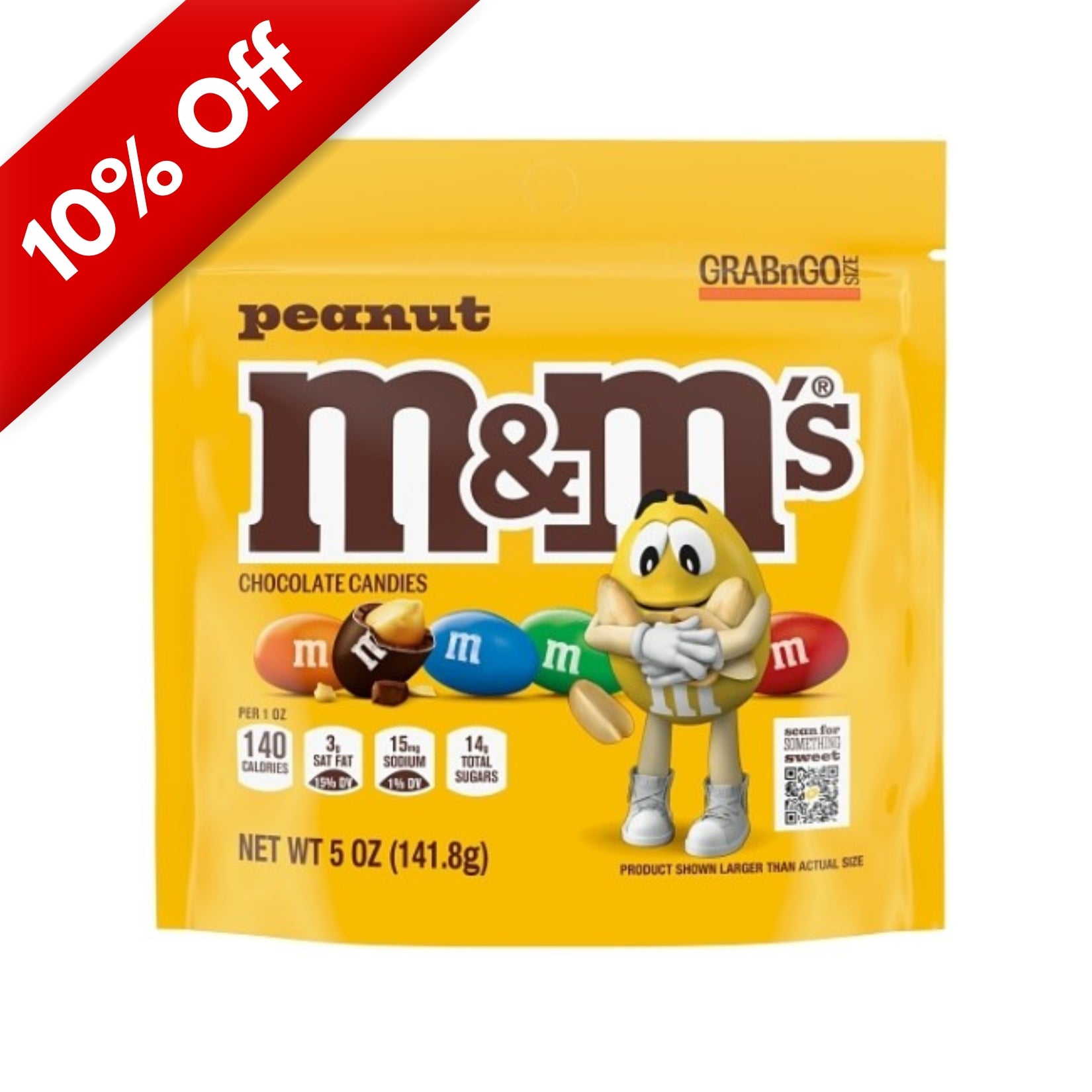M&M's Peanut Chocolate Candies 5oz Pouch 12ct