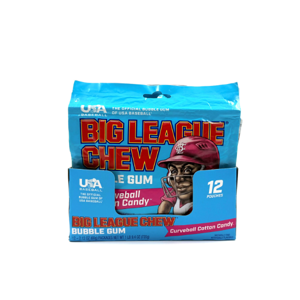 Big League Chew, Cotton Candy Bubble Gum, 12ct