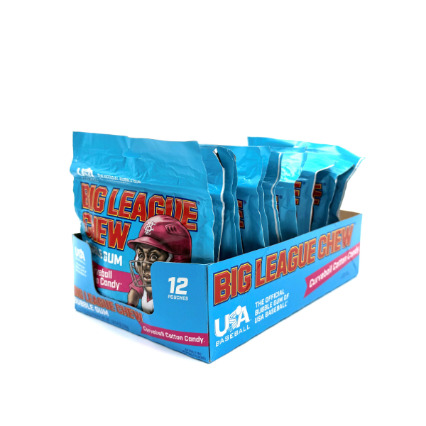 Big League Chew, Cotton Candy Bubble Gum, 12ct