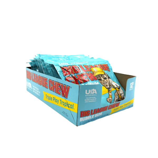 Big League Chew Gum, Triple Play Tropical 12ct