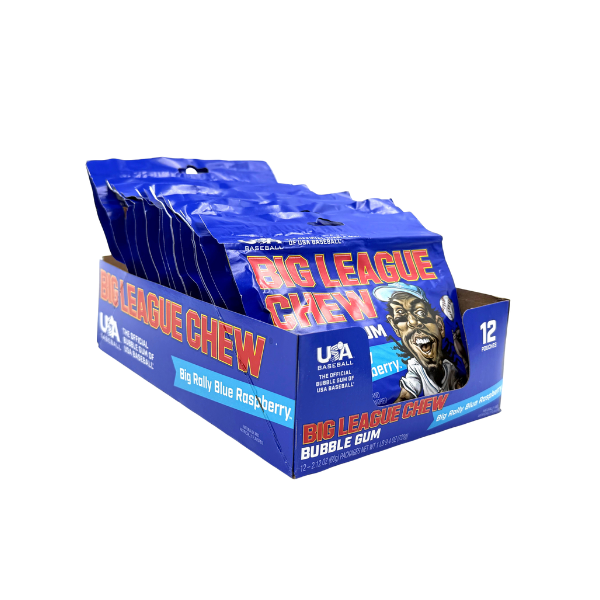 Big League Chew Bubble Gum Blue Raspberry 12ct