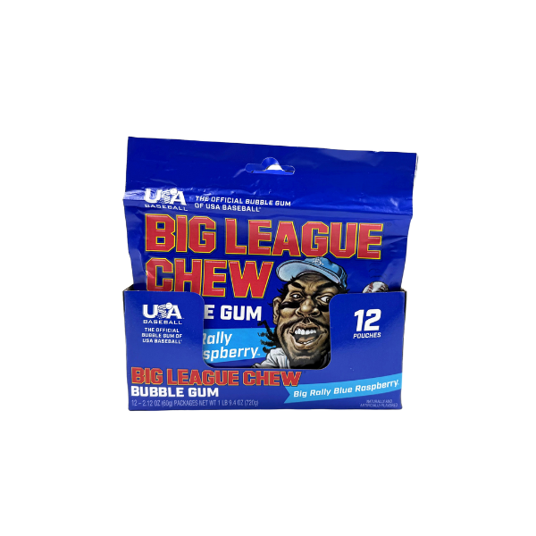 Big League Chew Bubble Gum Blue Raspberry 12ct