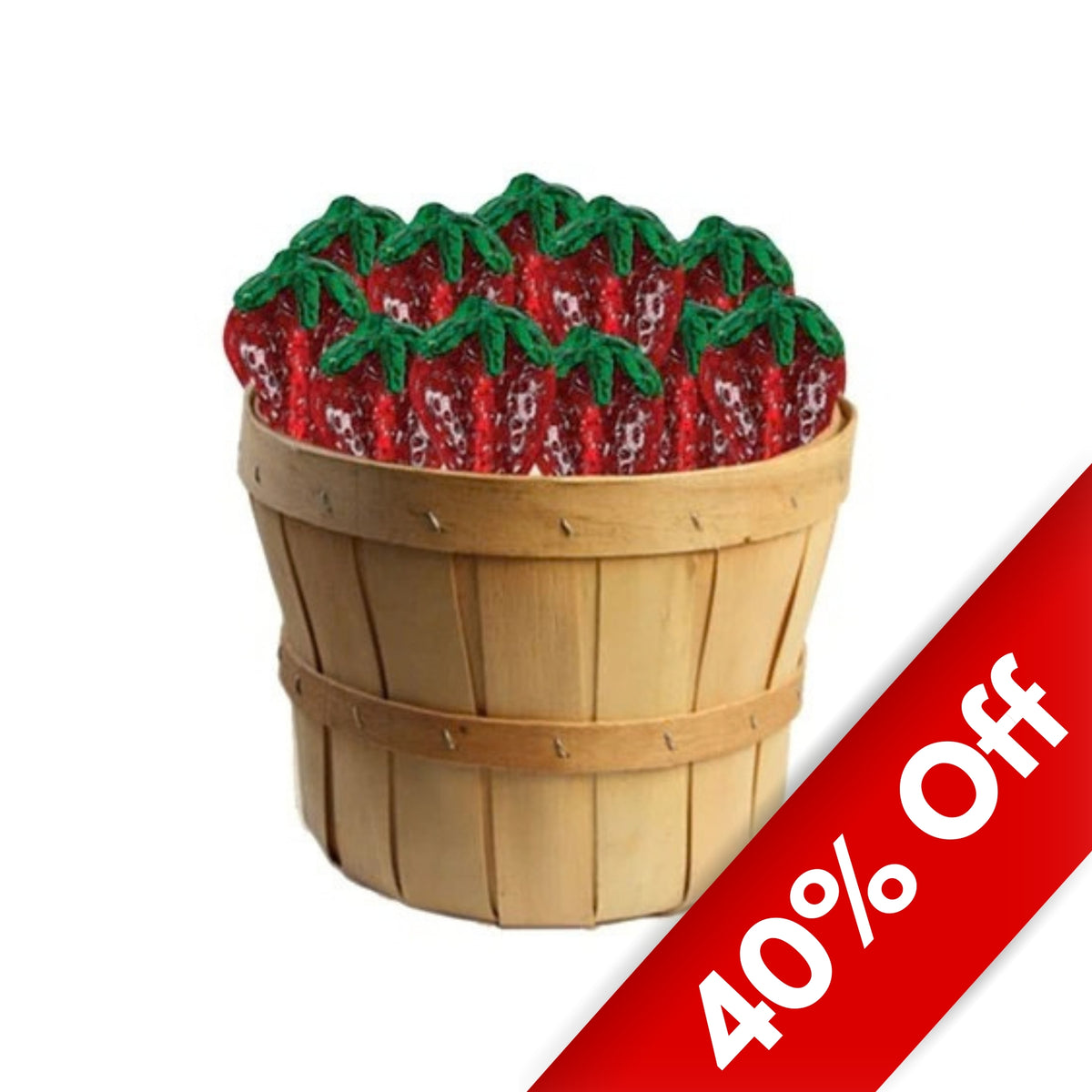 Harvest Strawberry Hard Candy Lollipop, 30ct Basket