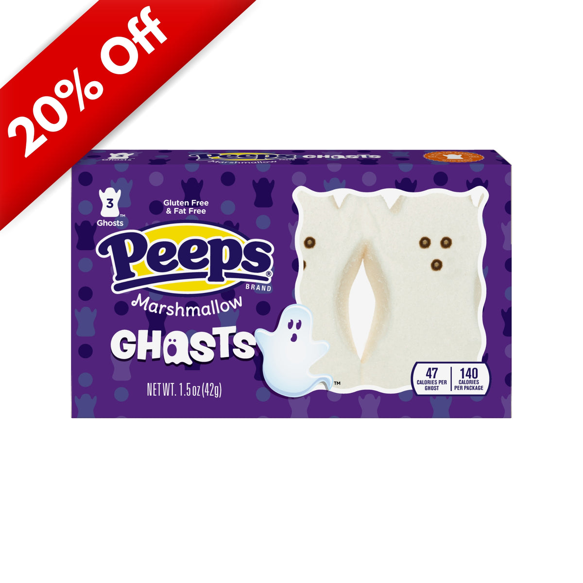 PEEPS 3ct Marshmallow Ghosts, 24ct