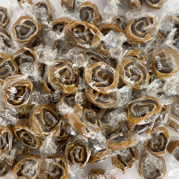 Caramel Chocolate Rolls Wrapped, 5lb Bulk Bag