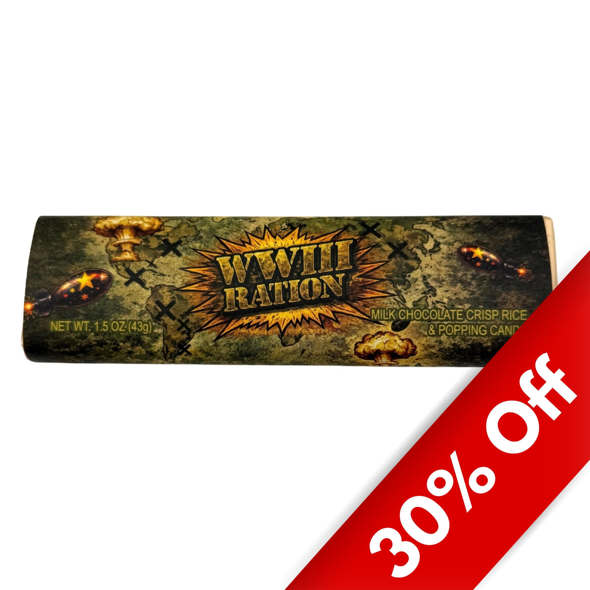 World War 3 WWIII Ration Chocolate Bar, 1.5oz, 24ct