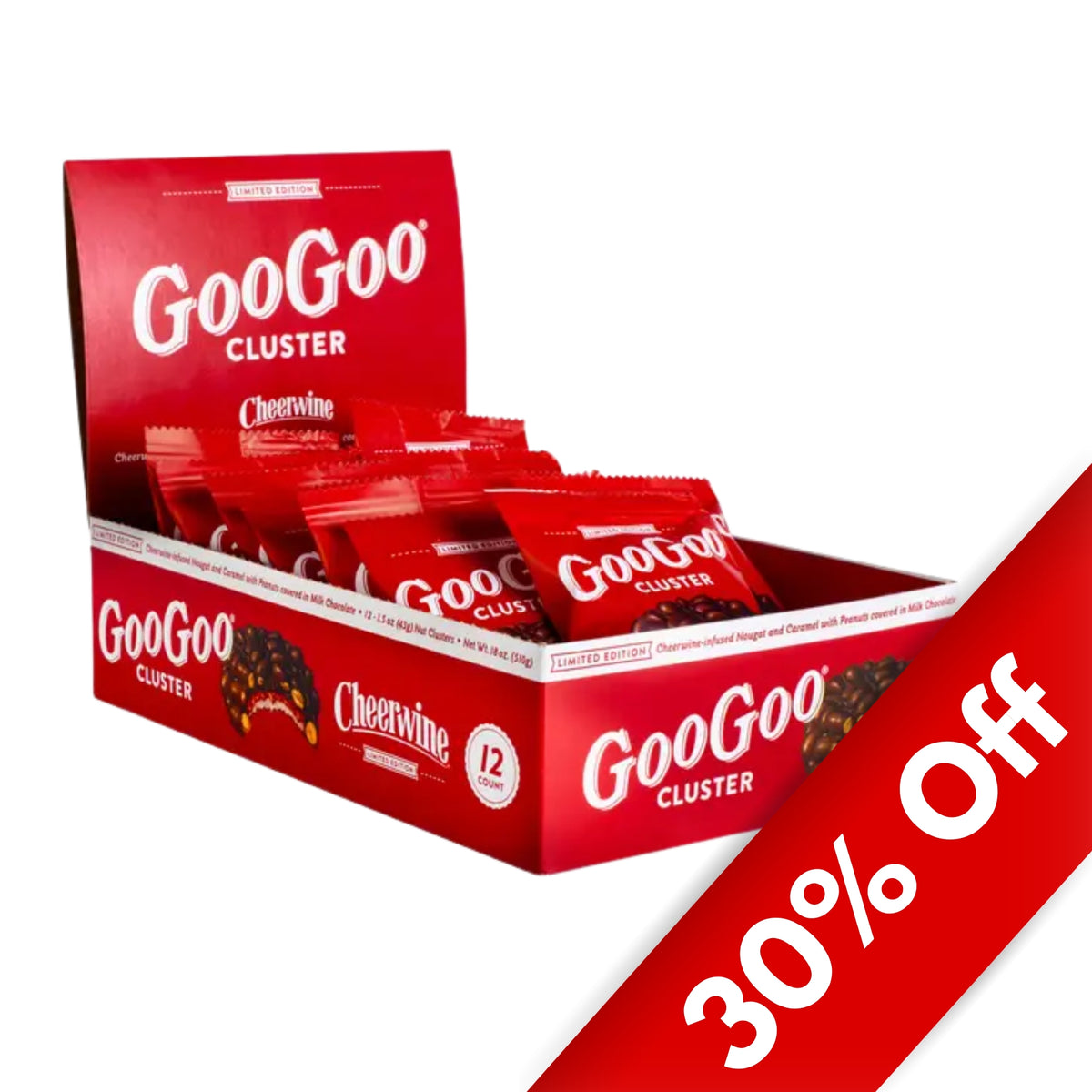 Goo Goo Cluster Cheerwine, 1.5oz, 12ct Box BB 11/17/2026
