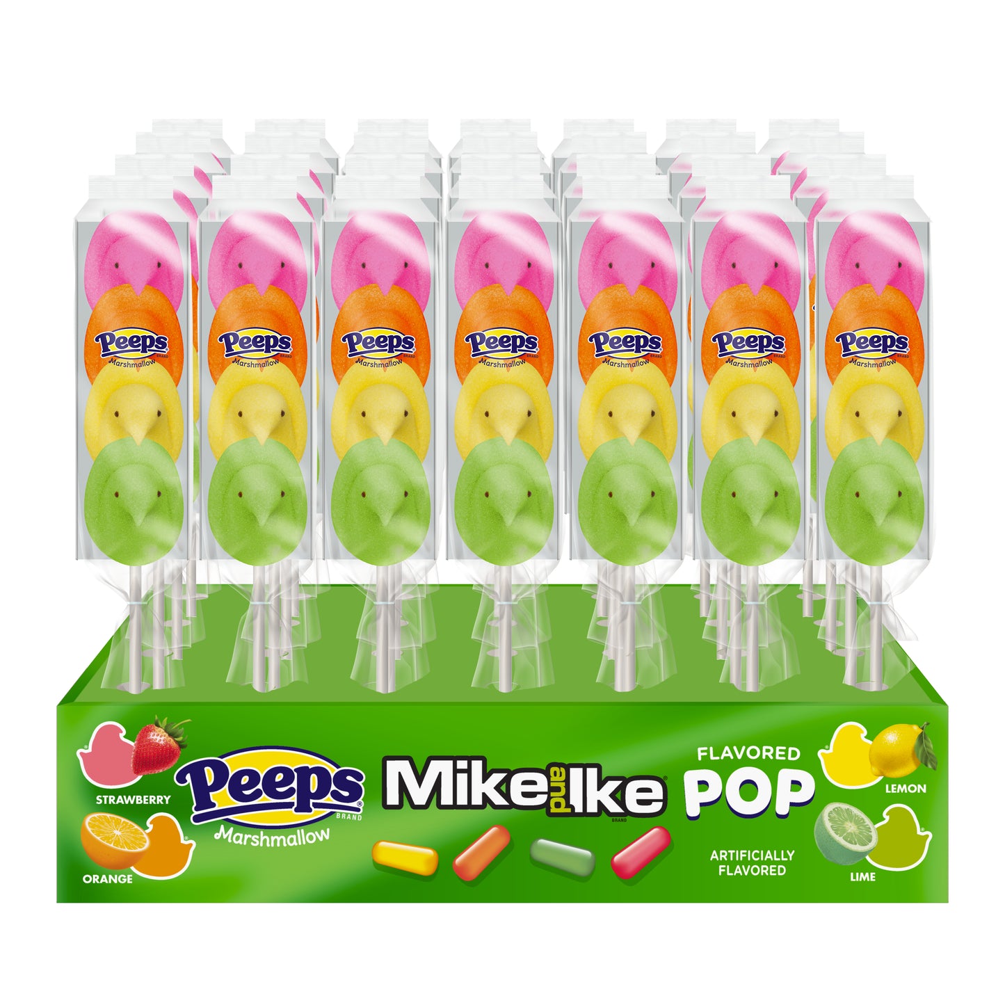 PEEPS 4ct Mike & Ike Marshmallow Flavored Pops, 28ct