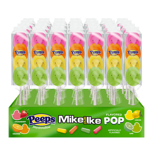 PEEPS 4ct Mike & Ike Marshmallow Flavored Pops, 28ct