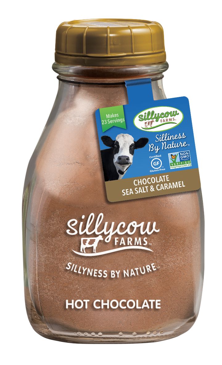 Silly Cow Hot Chocolate, Caramel & Sea Salt, 6ct Glass