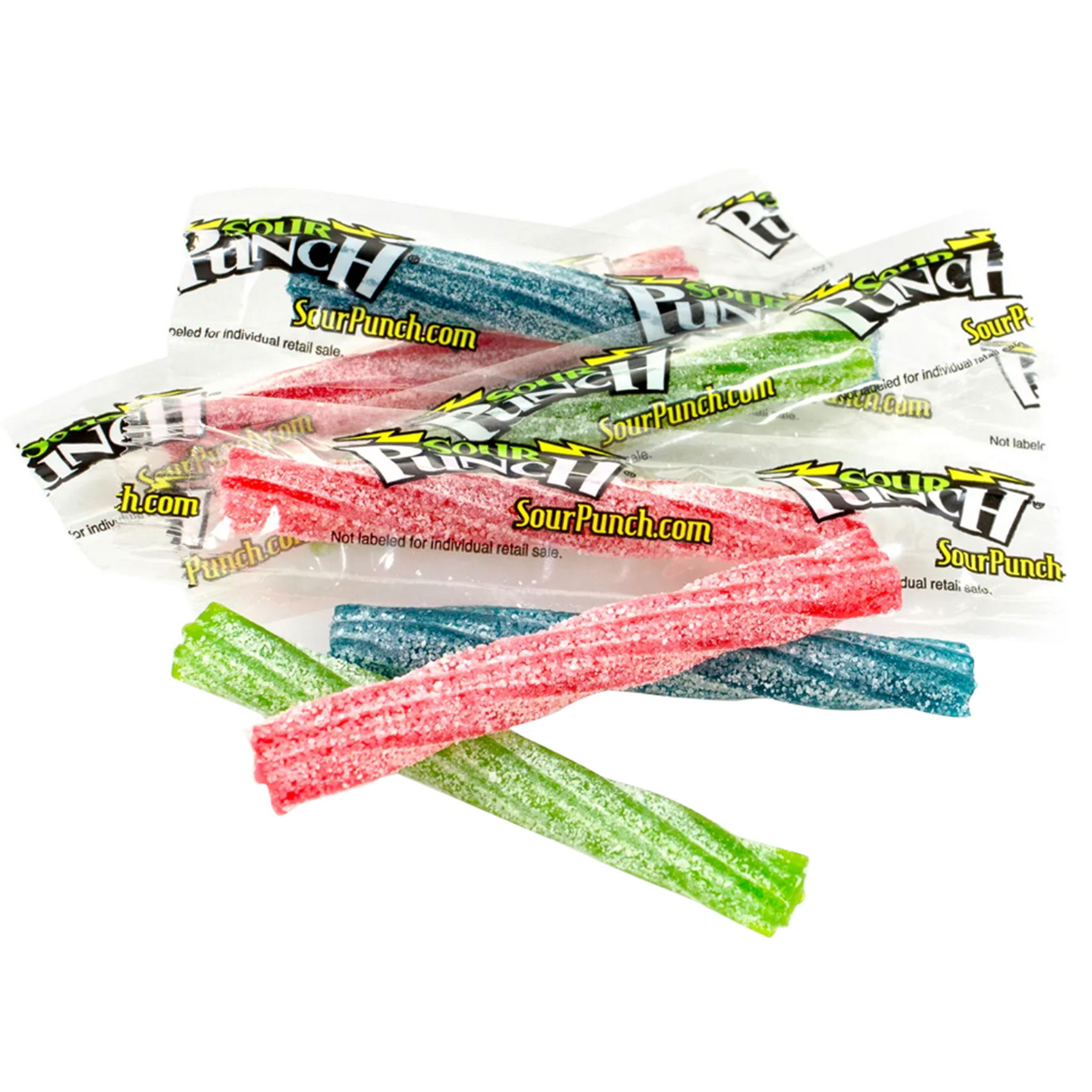 Sour Punch Straws, 3" Wrapped Bulk, 25lb CASE