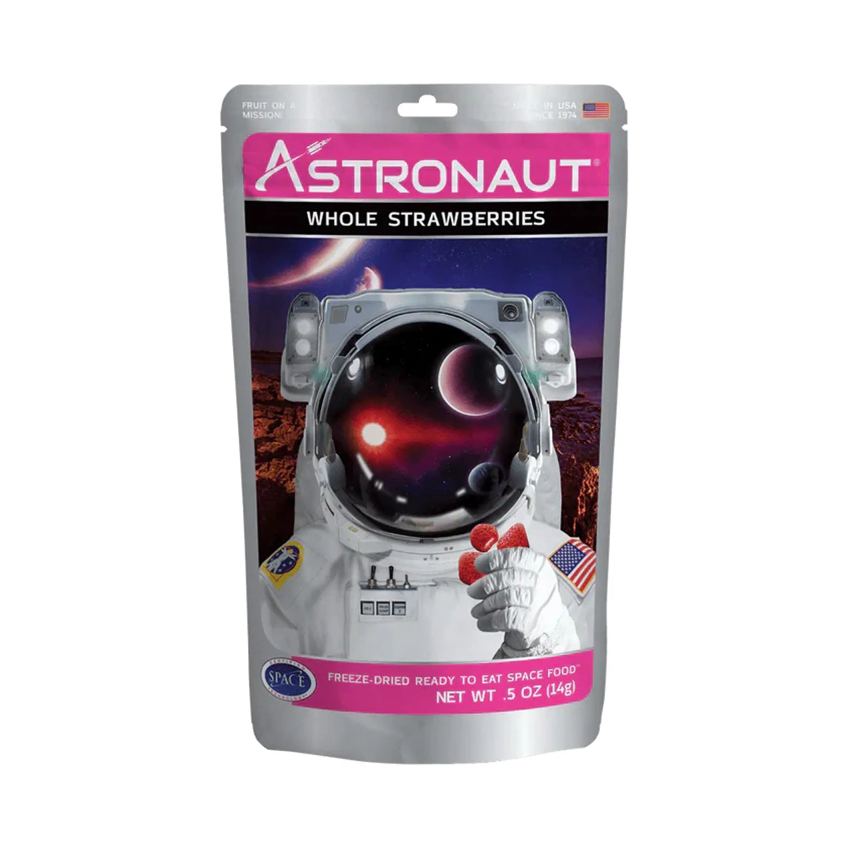 Astronaut Freeze Dried Fruit, Strawberries, 0.5oz, 12ct