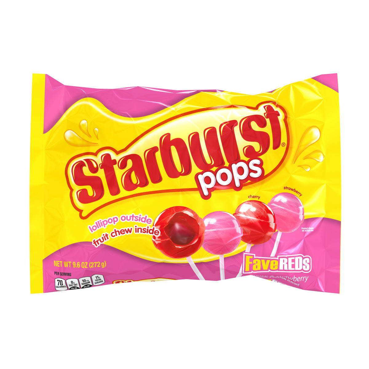 Starburst Pops Fave Reds, 9.6oz Bag, 12ct