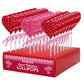 Melville Cute Heart Nonpareil Drizzle Lollipop, 24ct