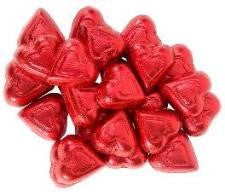 Valentine's MCF Red Foil Hearts, 24lb Bulk Case