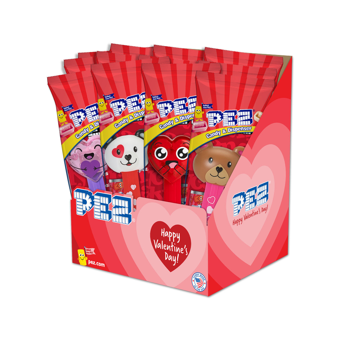 Valentine Poly Pez Assortment, 12ct