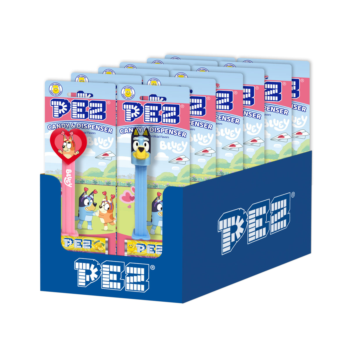 Bluey Valentine Blister Card Pez Assortment, 12ct