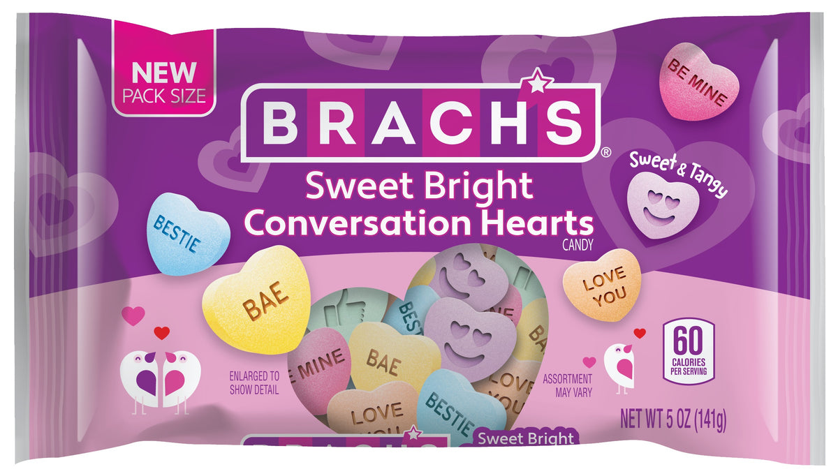Brach's Sweet Bright Conversation Hearts, 5oz, 28ct
