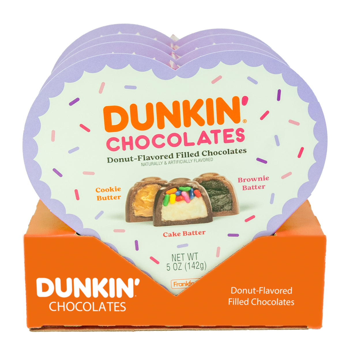Dunkin Chocolates Assorted Heart Box, 5ct