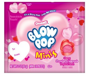 Blow Pop Minis Valentine Pouches, 3oz, 12ct