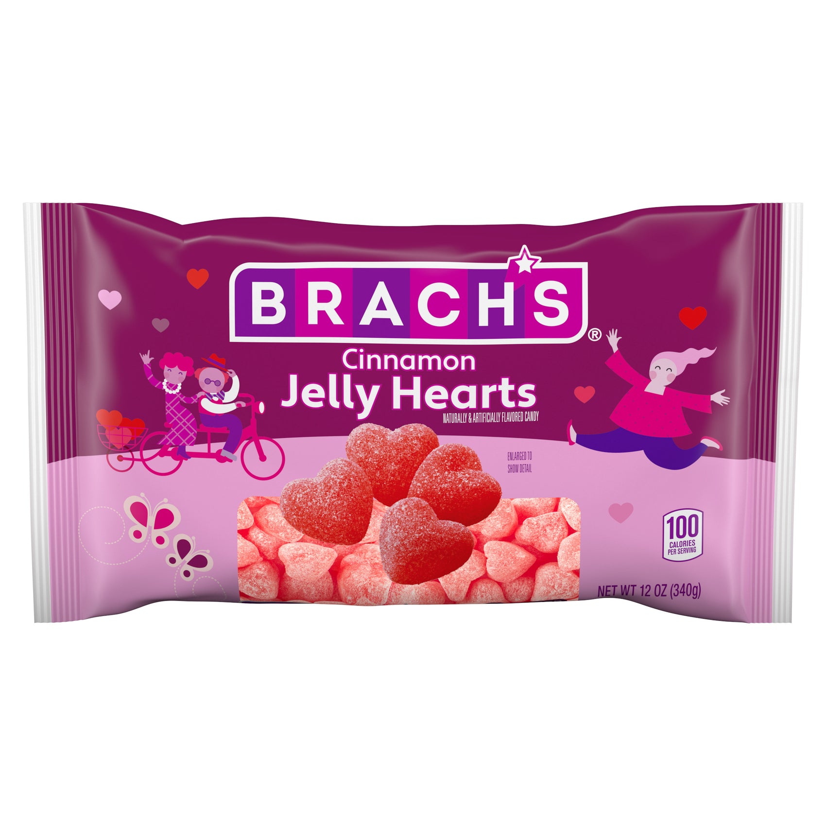 Brach's Vday Cinnamon Jelly Hearts, 12oz, 24ct