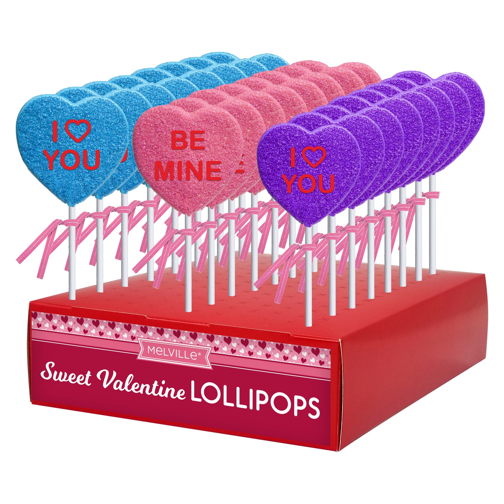 Melville Vday Conversation Heart Lollipops, 24ct