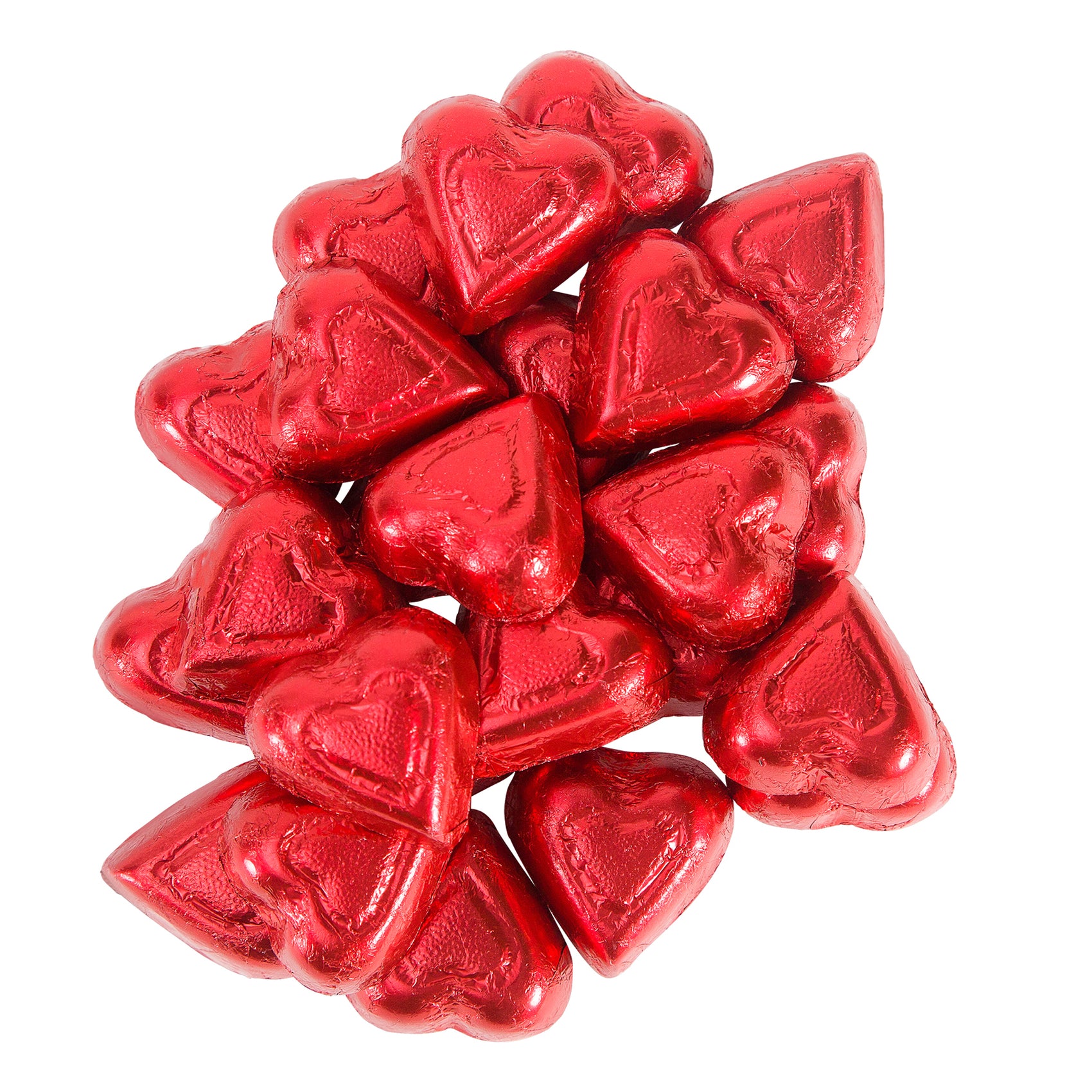 Valentine's M/C Red Foil Hearts, 24lb Bulk