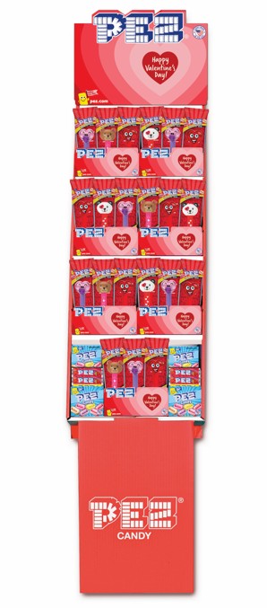 Pez Valentine's Assortment Poly Bag 108ct Shipper