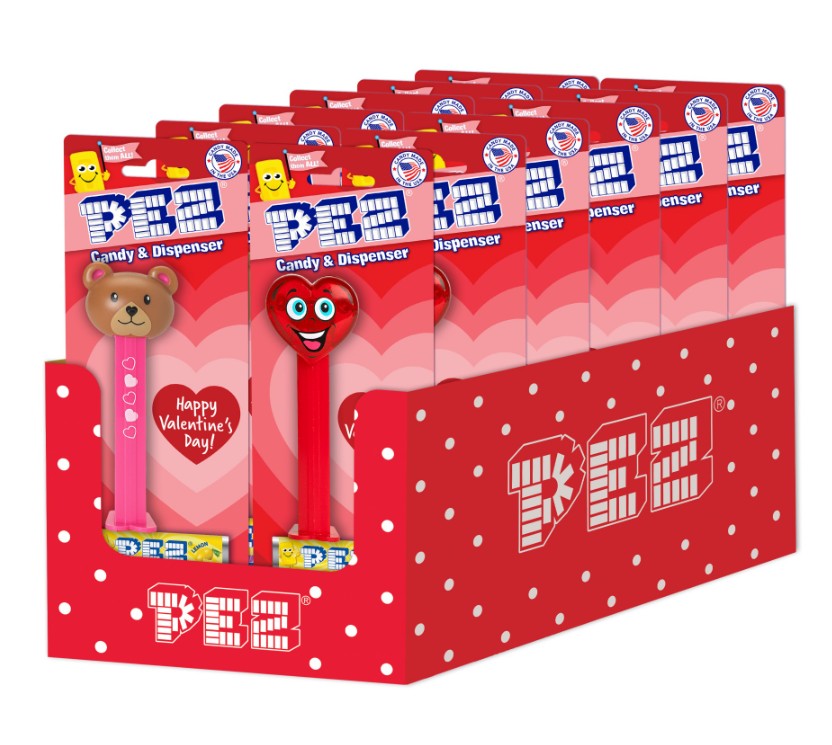 Pez Valentine's Assortment 12ct Blister Card